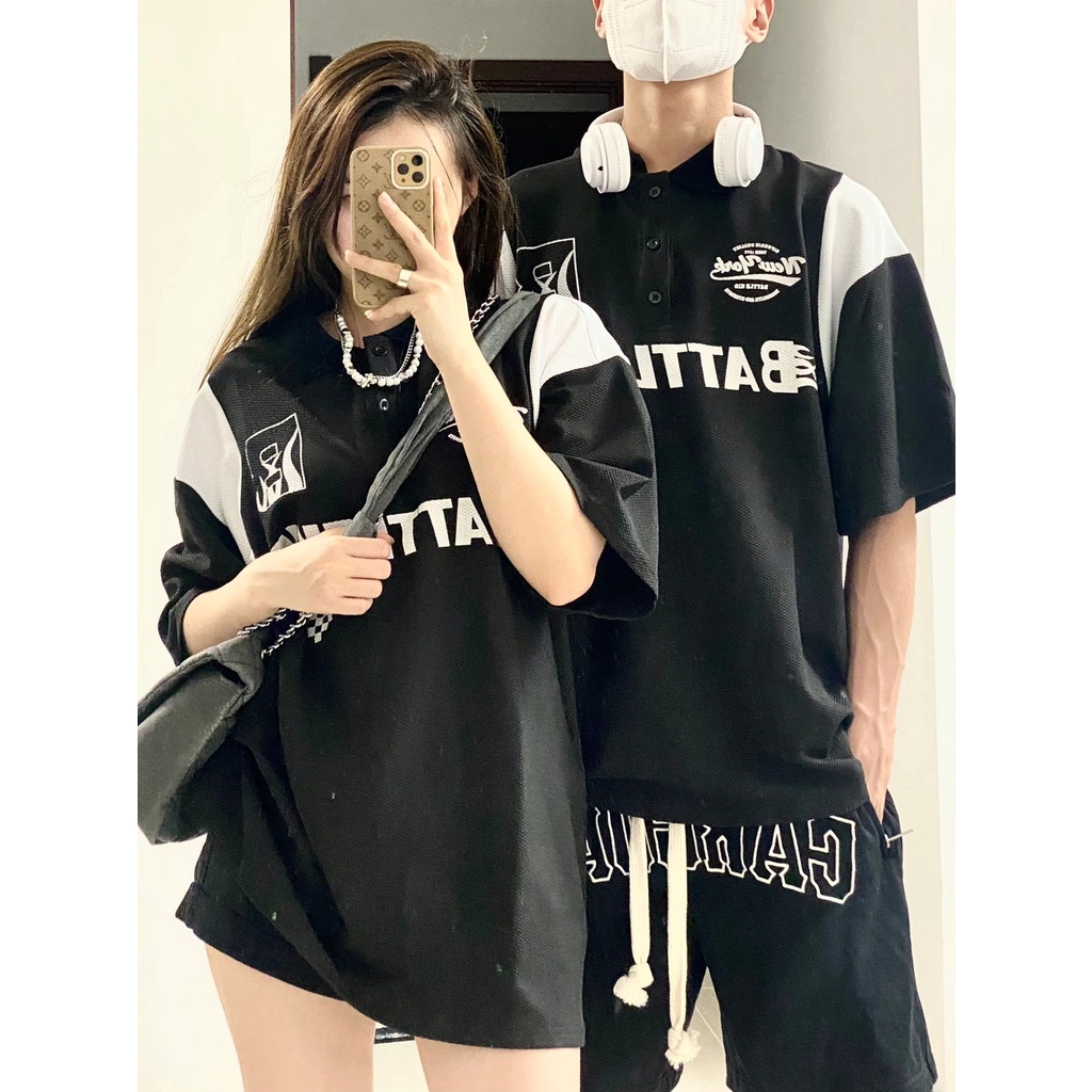 Áo Thun polo Ngắn Tay Form Rộng Phong Cách Năng Động Trẻ Trung Dành Cho Nữ