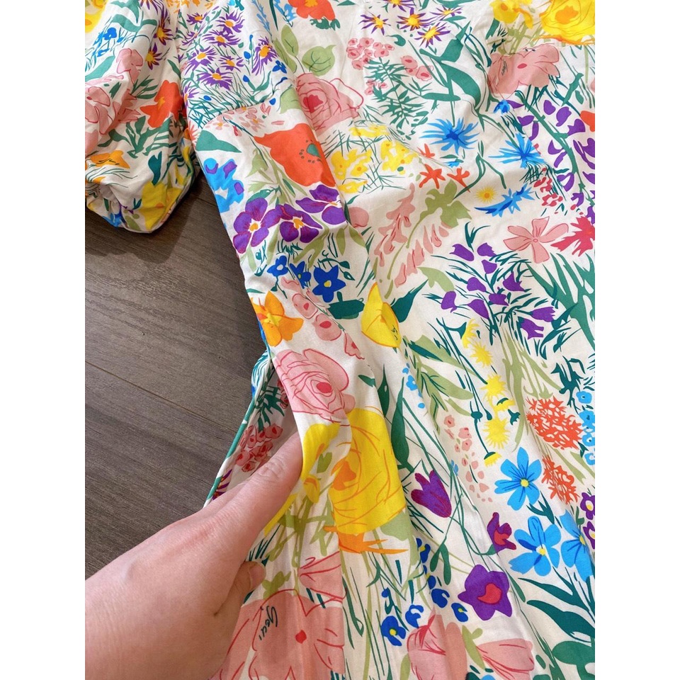 Đầm Hoa Tay Bồng Z.a.r.a