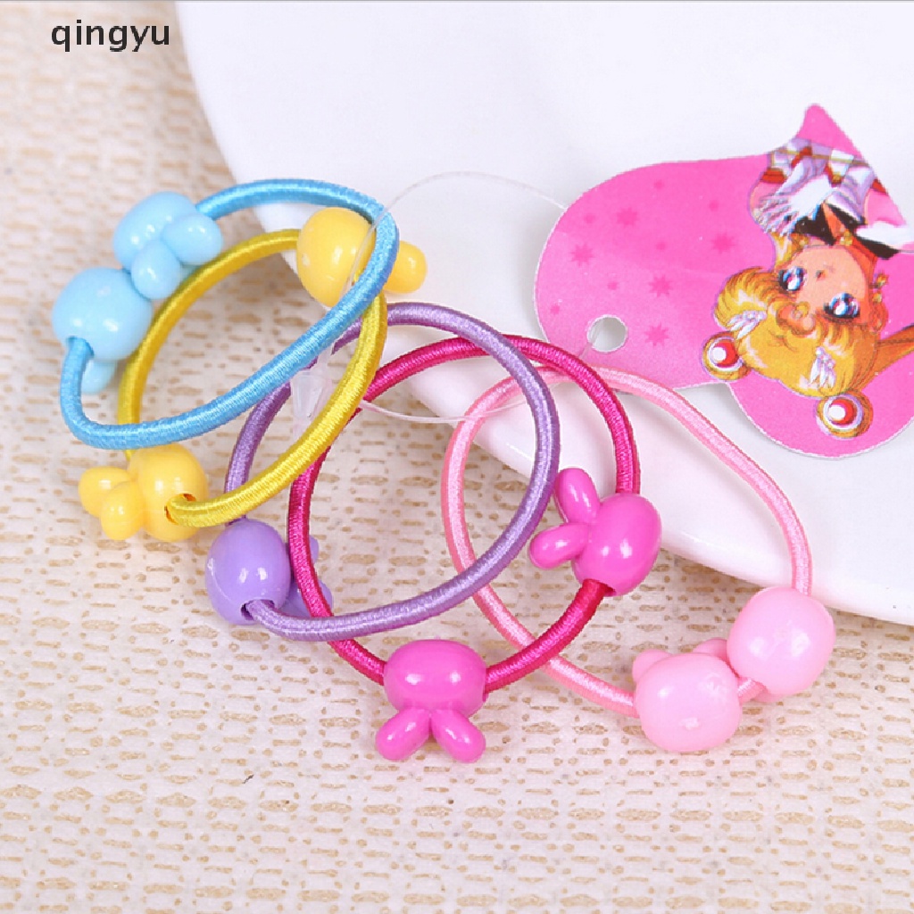 Bộ 50 Dây Buộc Tóc Cao Su Co Giãn Xinh Xắn Cho Bé Gái