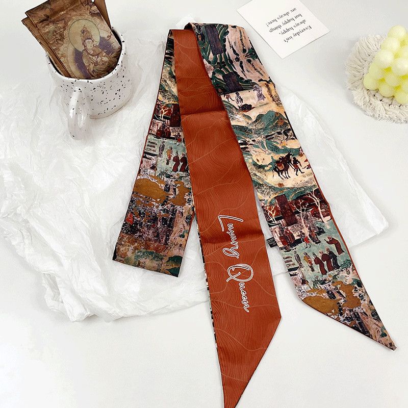 Khăn Quàng Cổ Lụa Cao Cấp Phong Cách Trung Hoa Cổ Điển Thời Trang Xuân Thu Cho Nữ