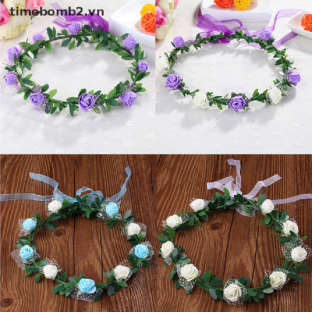 { # Băng Đô Cài Tóc Hình Hoa Hồng Ngọt Ngào Thời Trang Cho Cô Dâu