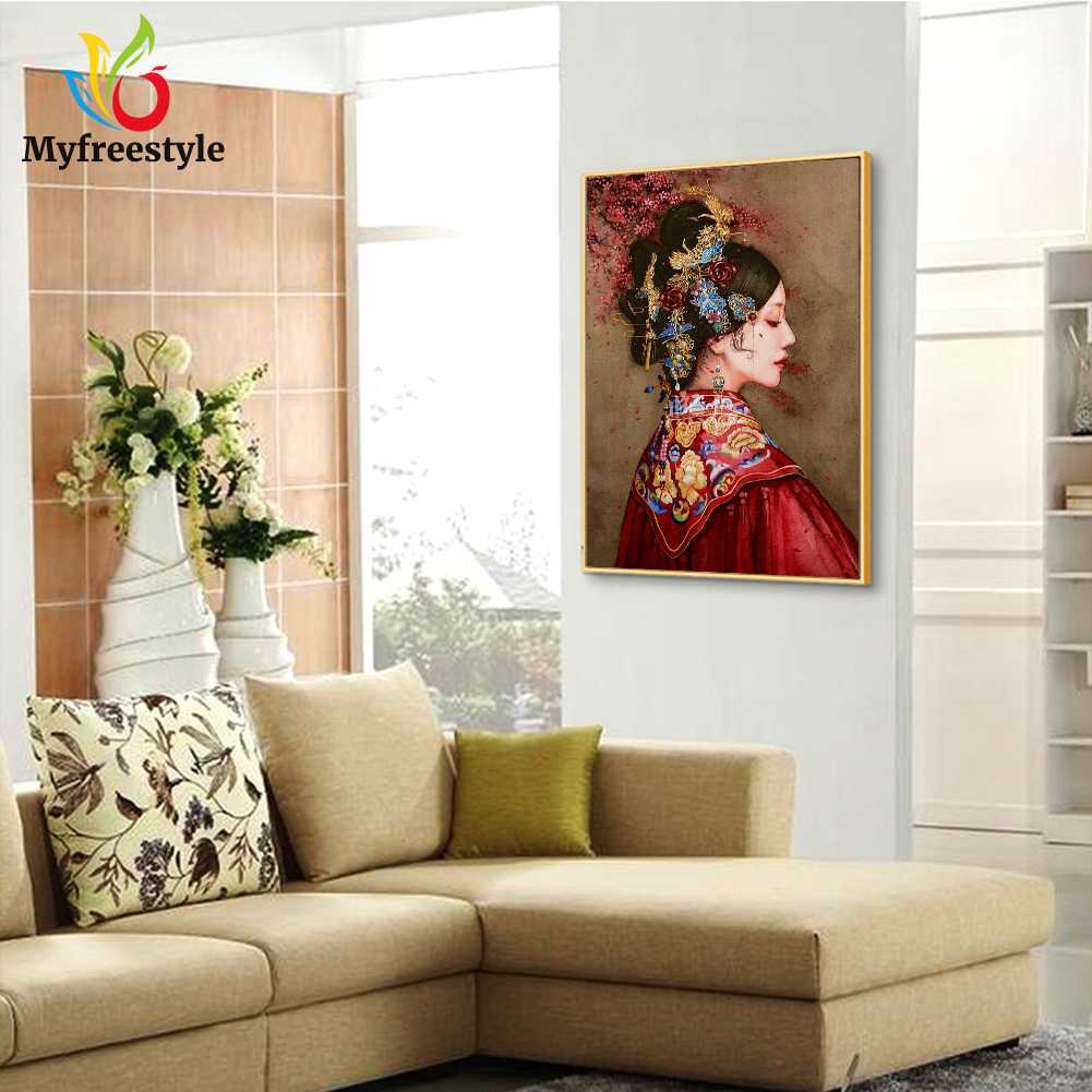 30x40cm Bộ Tranh Đính Đá Tự Làm Toàn Diện 5D Hình Cô Dâu