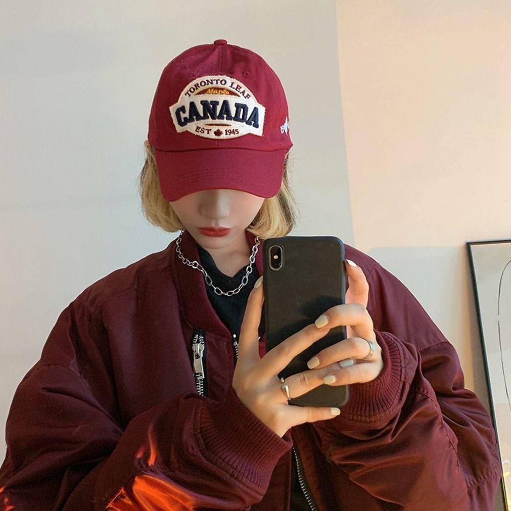 Mũ Lưỡi Trai Cotton Họa Tiết Thêu Phong Cách Vintage Thời Trang