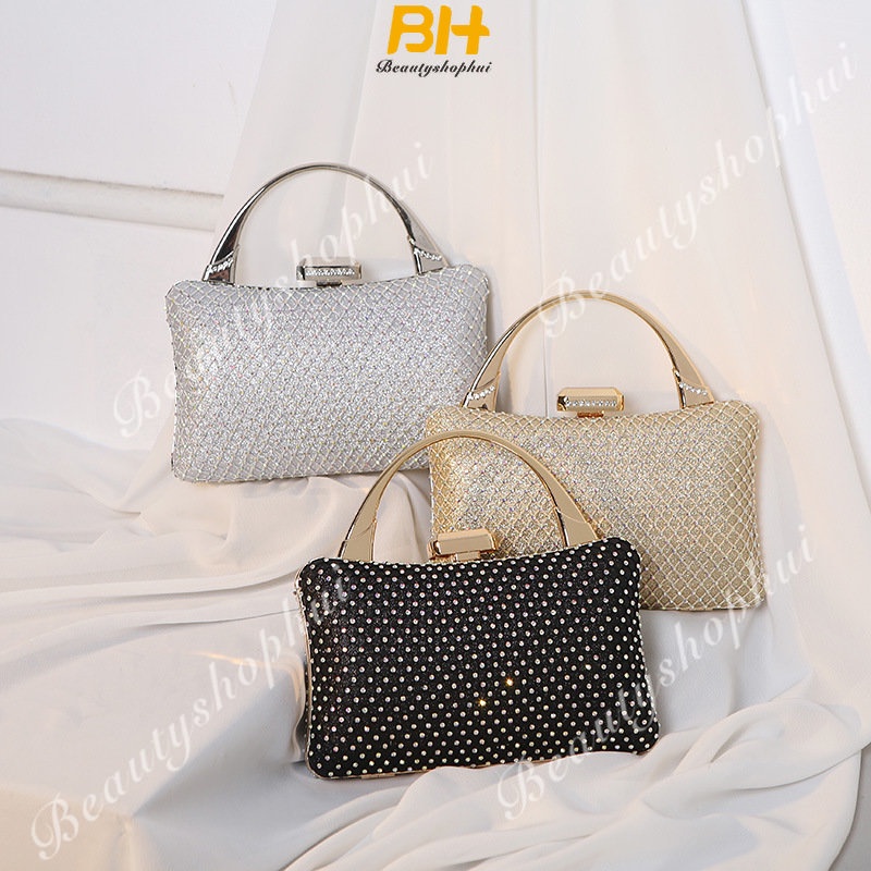 Túi Xách Đính Đá Kim Cương Giả Thiết Kế Mới Cao Cấp Thời Trang Dành Cho Nữ