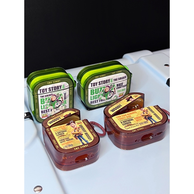 Vỏ Bảo Vệ Hộp Sạc Tai Nghe Bluetooth Airpods 1 2 gen3 pro2 2022 Bằng Silicon In Hoạt Hình Buzz Lightyear Dễ Thương Kèm Móc Treo Tiện Dụng