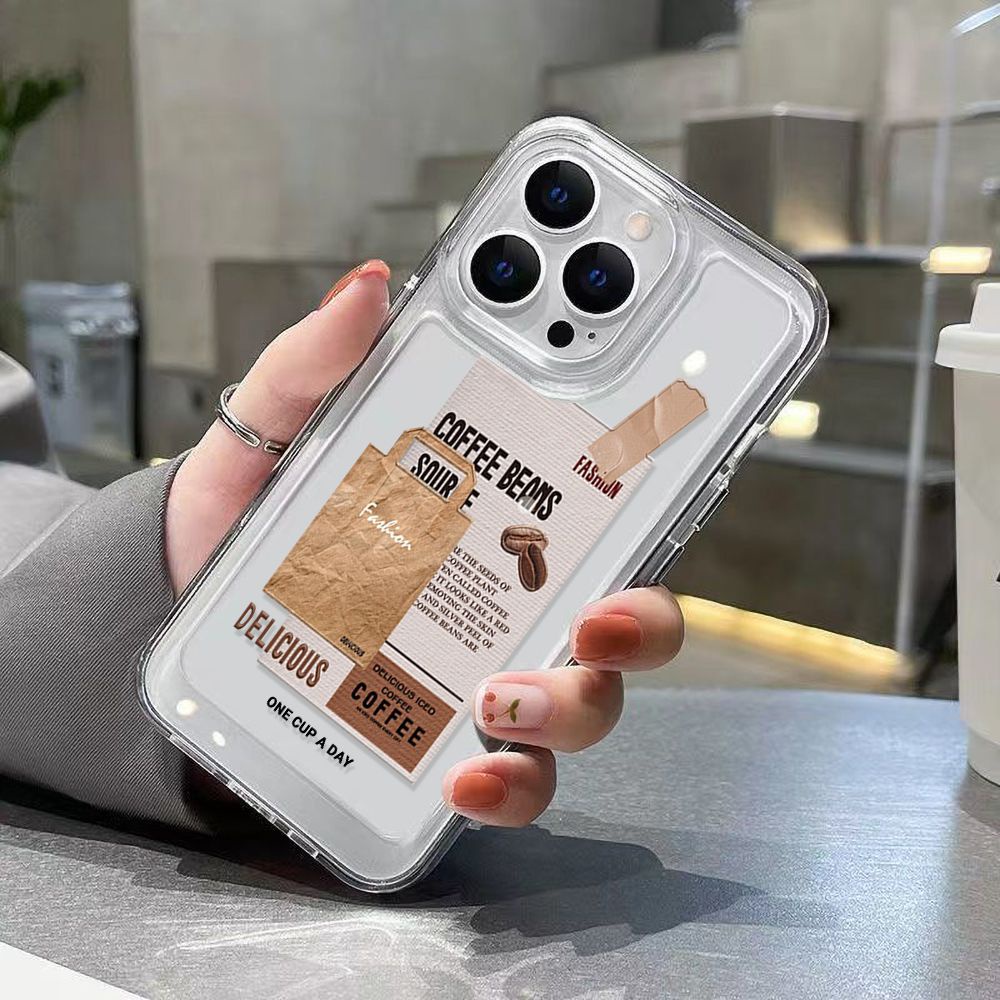 Ốp Điện Thoại TPU Mềm Chống Sốc Hình Hạt Cà Phê Cho iphone 14 pro max 11 Promax 11 12 / 13 / 6 / 7 / 8plus / X max