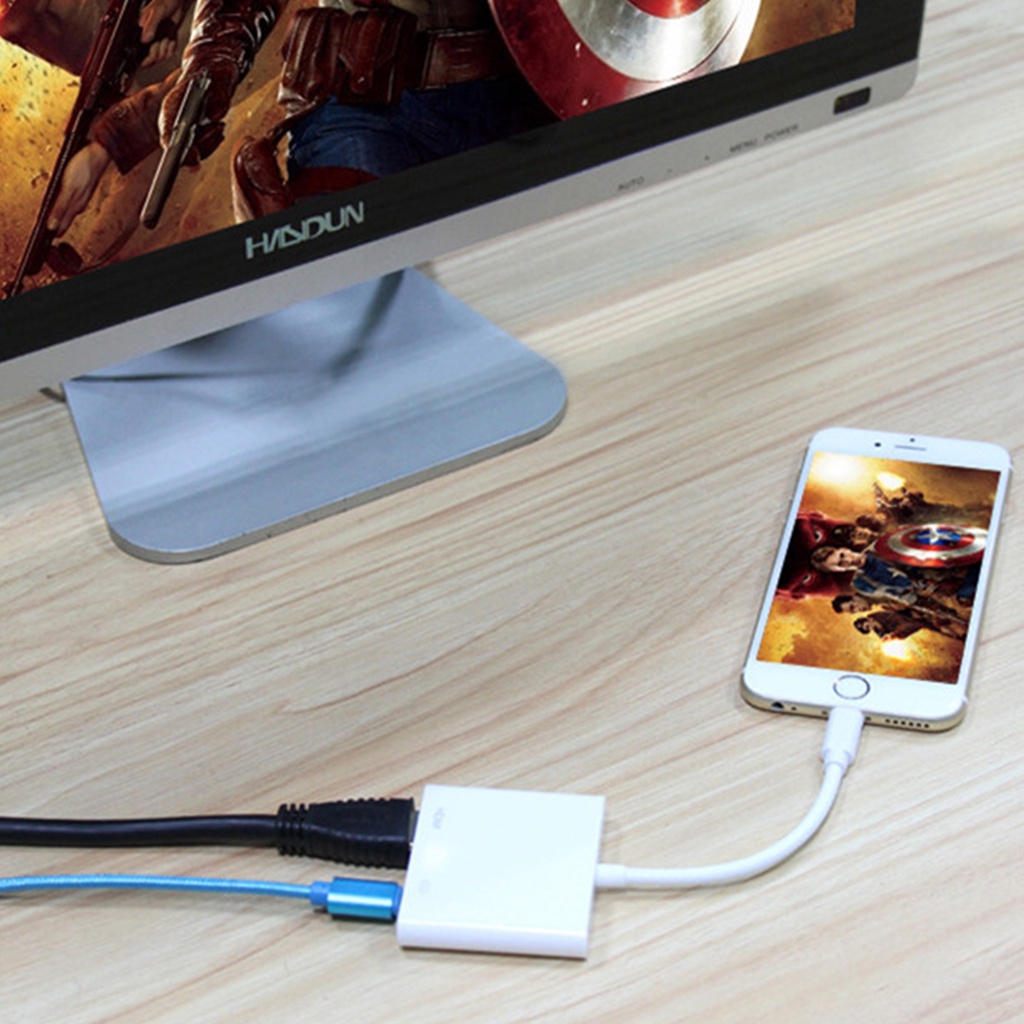 Bộ Chuyển Đổi HDMI FONKEN 1080P Cho iP Sang TV Digital AV Điện Thoại