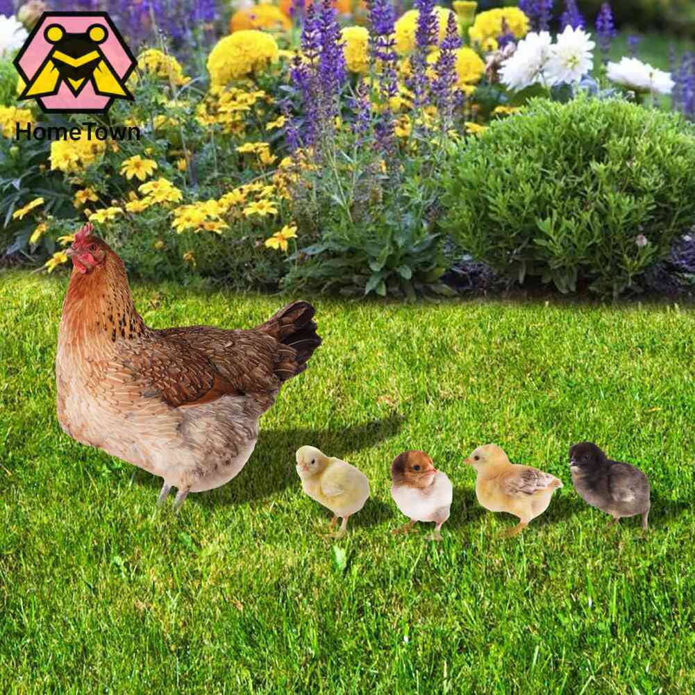 Tượng Gà Con 2D Hai Mặt Bằng Acrylic Trang Trí Vườn