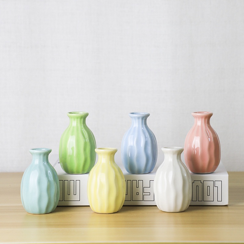 Lọ Hoa Mini Bằng Gốm Sứ Dùng Trang Trí Nhà Cửa DIY