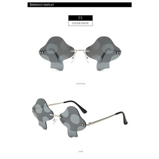 Kính Mát Gọng Kim Loại Hình Nấm Hoạt Hình Vui Nhộn Cho Halloween