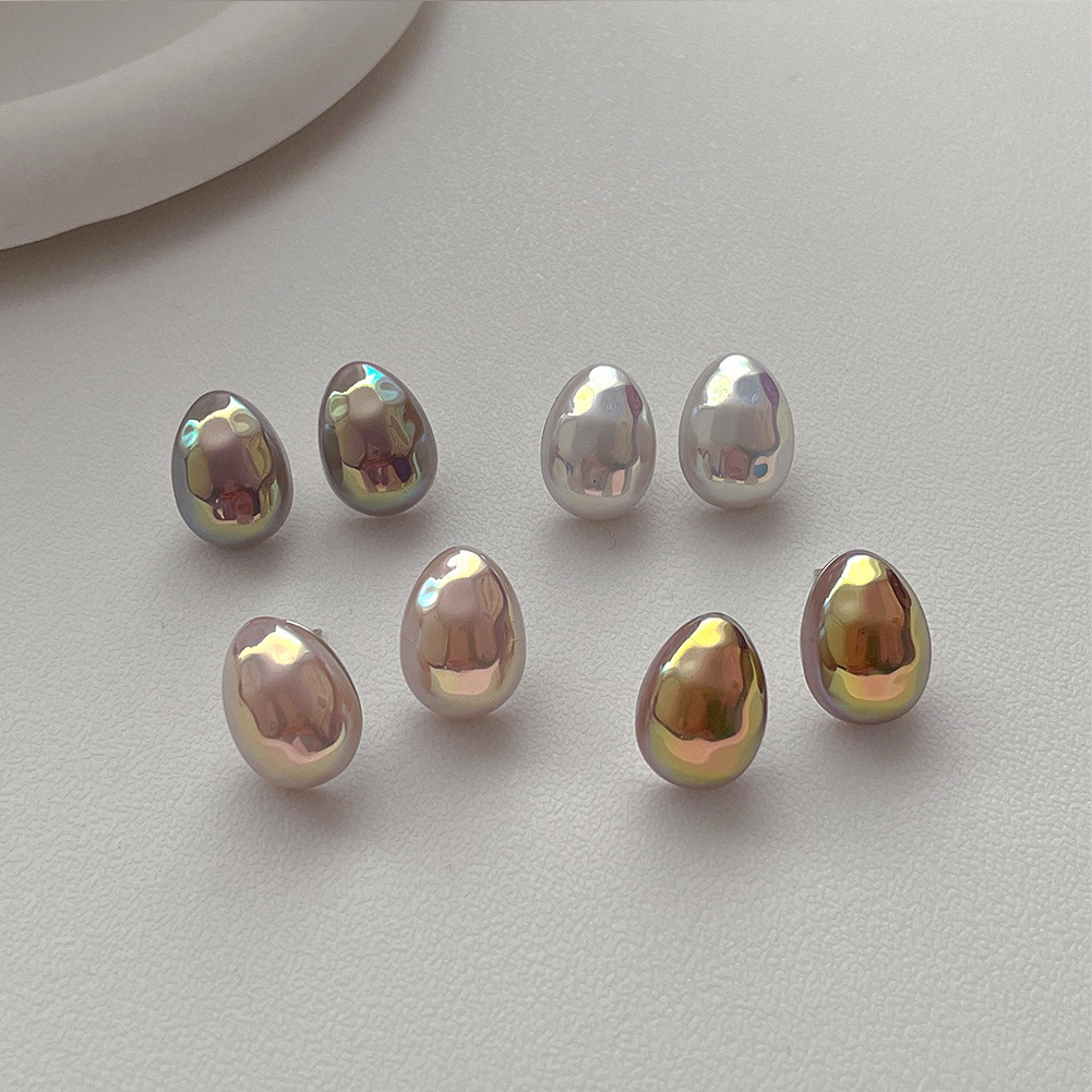 Bông Tai Mạ Bạc 925 Đính Ngọc Trai Nhiều Màu Thời Trang