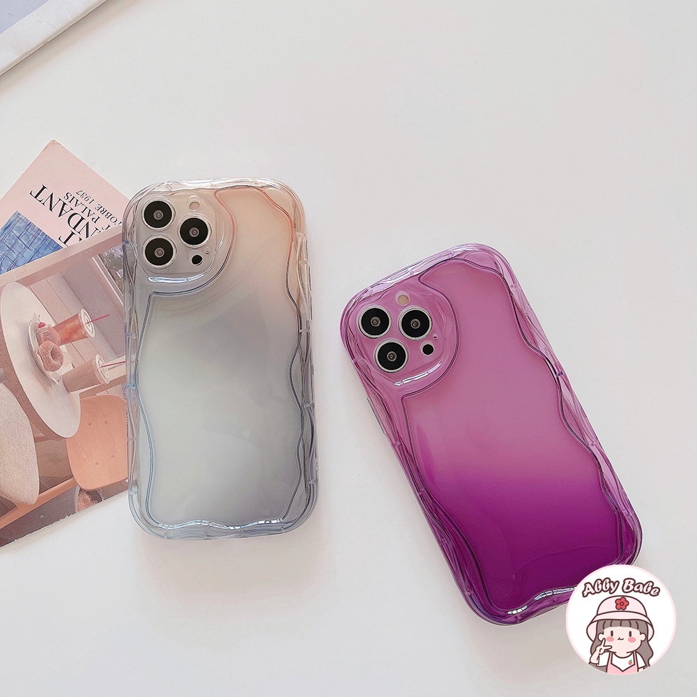 Ốp Điện Thoại TPU Mềm Bo Viền Chống Sốc Màu Gradient Sang Trọng Cho IPhone 14 Pro Max 13 12 11 Pro Max