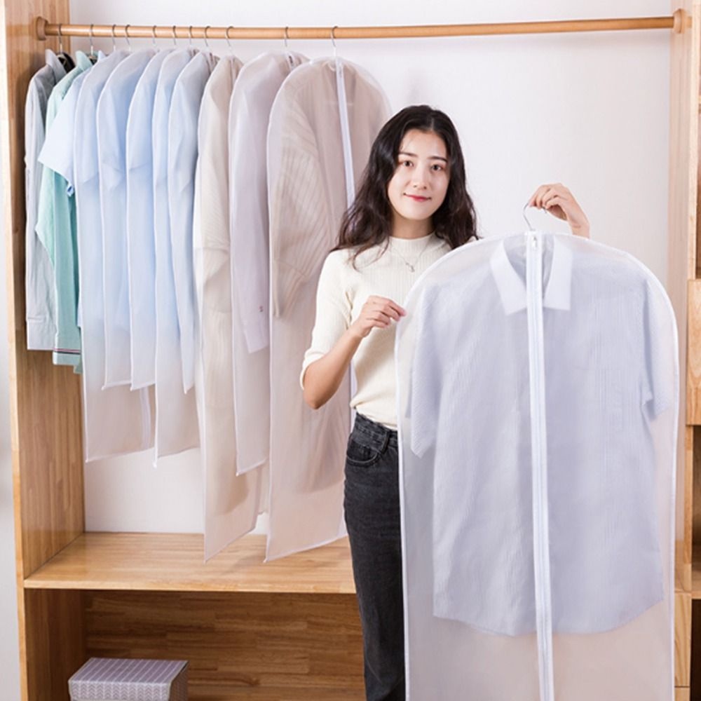 1 Vỏ Bọc Quần Áo Chống Bụi Chống Nước Thoáng Khí Có Khóa Kéo Thoáng Khí