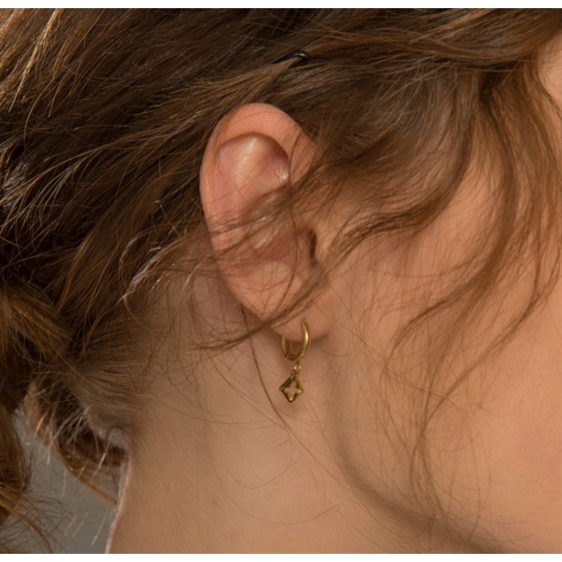 Bông Tai Nữ Khoen Tròn Tòn Ten Titan Ko Đen TT4606