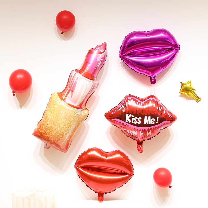 Bong Bóng Lá Nhôm Hình Đôi Môi 18 inch Dùng Trang Trí Tiệc Sinh Nhật / Tiệc Cưới