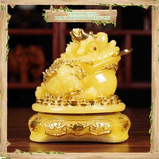 Cóc thiềm thừ 3 chân, tỳ hưu, decor phong thủy đẹp 15cm