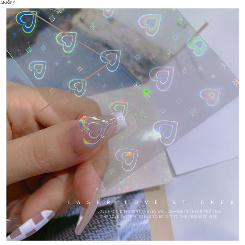 Nhãn Dán Trang Trí Móng Nghệ Thuật Màu Laser Ánh Sao Hoang Dã