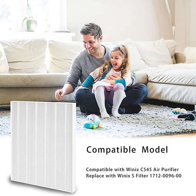Bộ lọc Hepa thay thế AD &amp; Bộ lọc trước Tương thích cho -Winix Model C545 P150 B151 113050 Bộ lọc S.Number 1712-0096-00