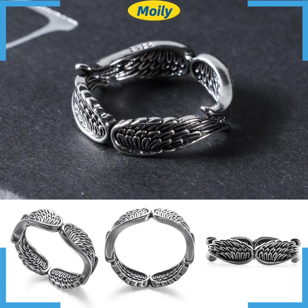 Nhẫn Hình Đôi Cánh Thiên Thần Phong Cách Cổ Điển Thời Trang Cho Nam Và Nữ