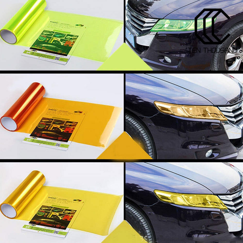 ☼60cmx30cm Car Light Styling Headlight Taillight Wrap Sheet Decal Sticker Film