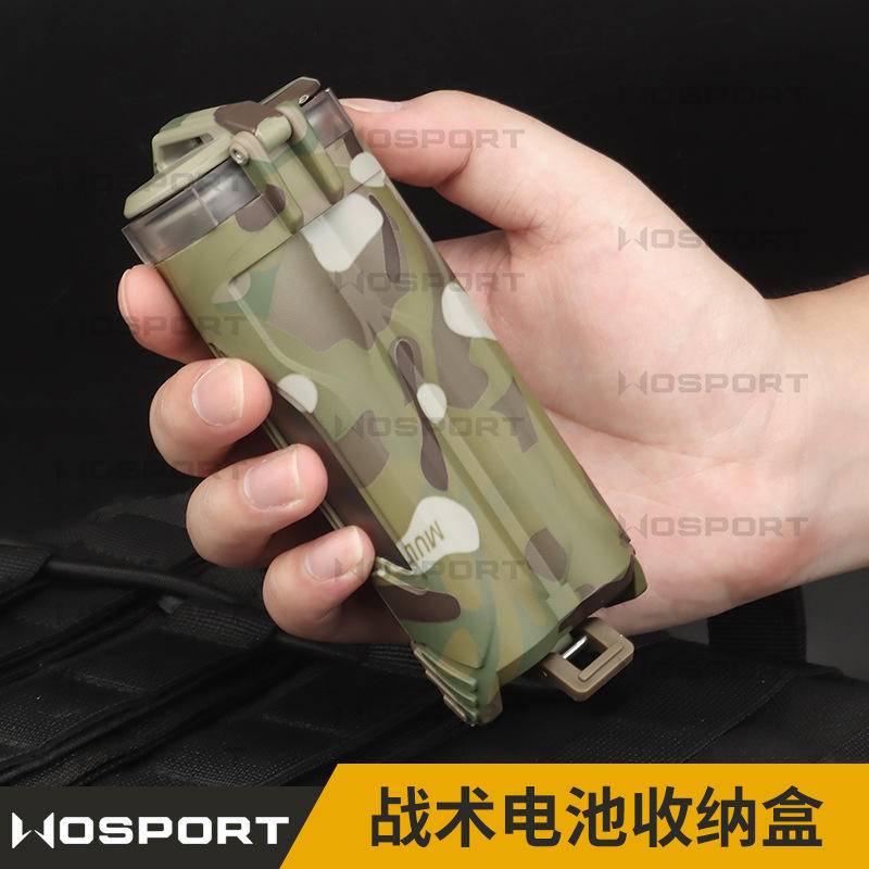 Multifunctional Tactical MOLLE Battery Box Hunting Outdoor Nylon Magazine Storage Box Waterproof Dustproof CR123/18650