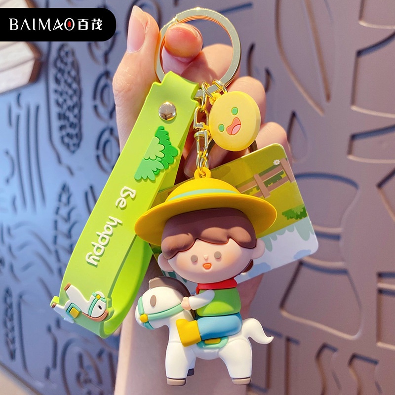 Móc Chìa Khóa Hình Quả Bóng Hoạt Hình Tinh Tế Thời Trang Cho Cặp Đôi