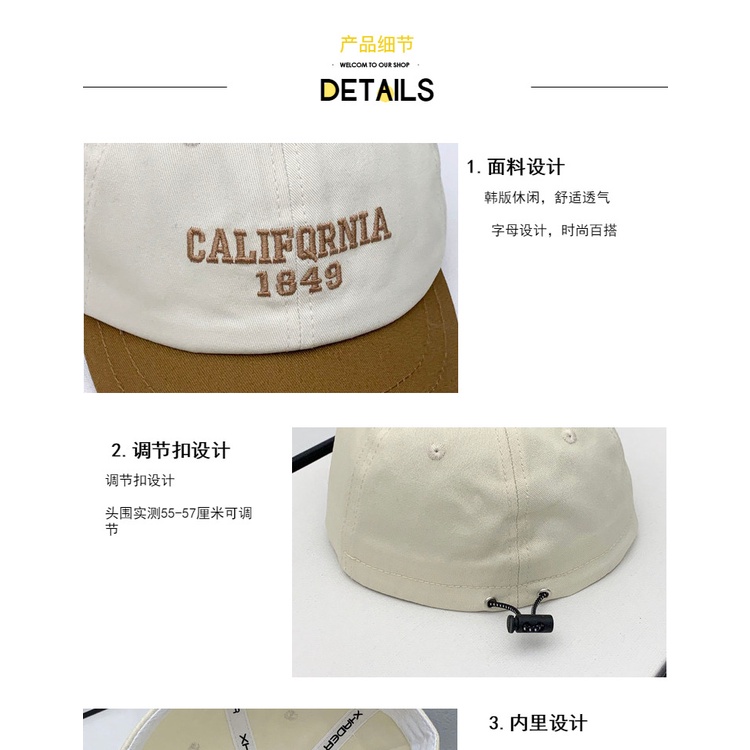 Mũ Lưỡi Trai Thêu Chữ Phong Cách Hàn Quốc Mới