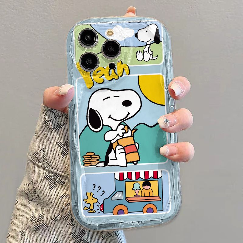 ✅Ốp Điện Thoại Mềm Trong Suốt Chống Sốc In Hình Snoopy Cho iPhone 14 / 13 Pro Max 12 / 11 7 / 8p xs