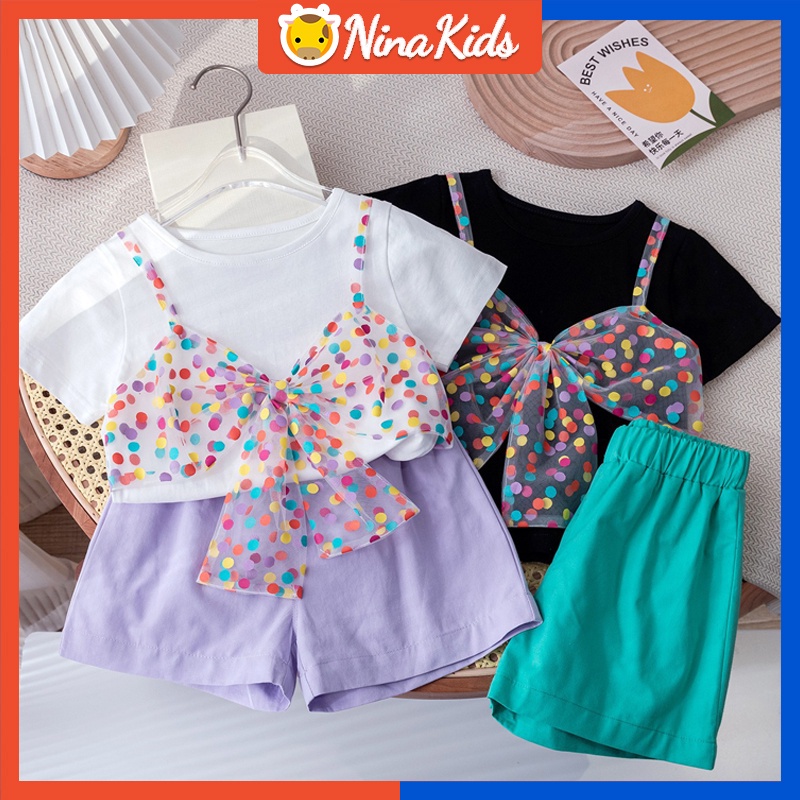 Áo Thun Thời Trang Mùa Hè Phong Cách Hàn Quốc Dành Cho Bé Gái 0-6 Tuổi