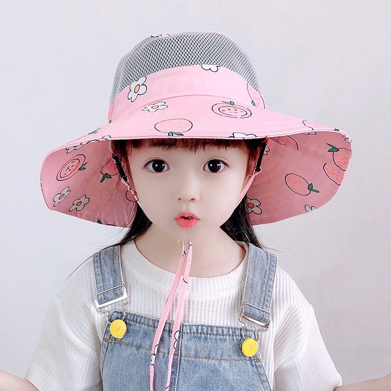 Mũ Tai Bèo Chống Nắng Tia UV Phối Lưới Mỏng Thời Trang Mùa Hè Cho Bé Trai