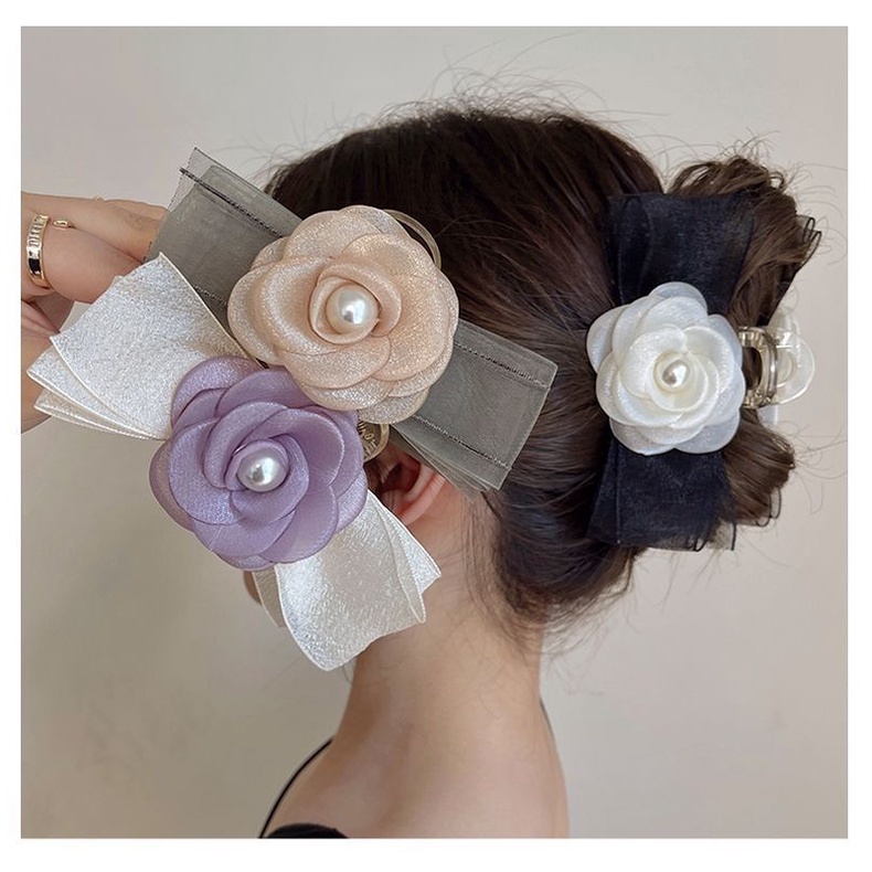 Kẹp Tóc Hình Cá Mập Đính Nơ Dễ Thương Phong Cách Hàn Quốc