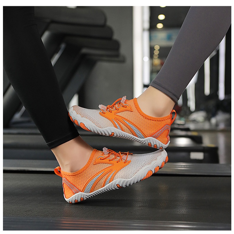 Giày Tập Gym / Yoga Màu Hồng Thoáng Khí Nhanh Khô Chống Trượt Thời Trang 2023 Cho Nữ