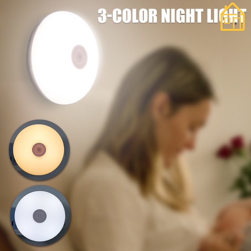 Đèn LED Ngủ / Đọc Sách Mini 3 Chế Độ Điều Chỉnh Được Ánh Sáng Ban Đêm Cho Phòng Ngủ Của Bé