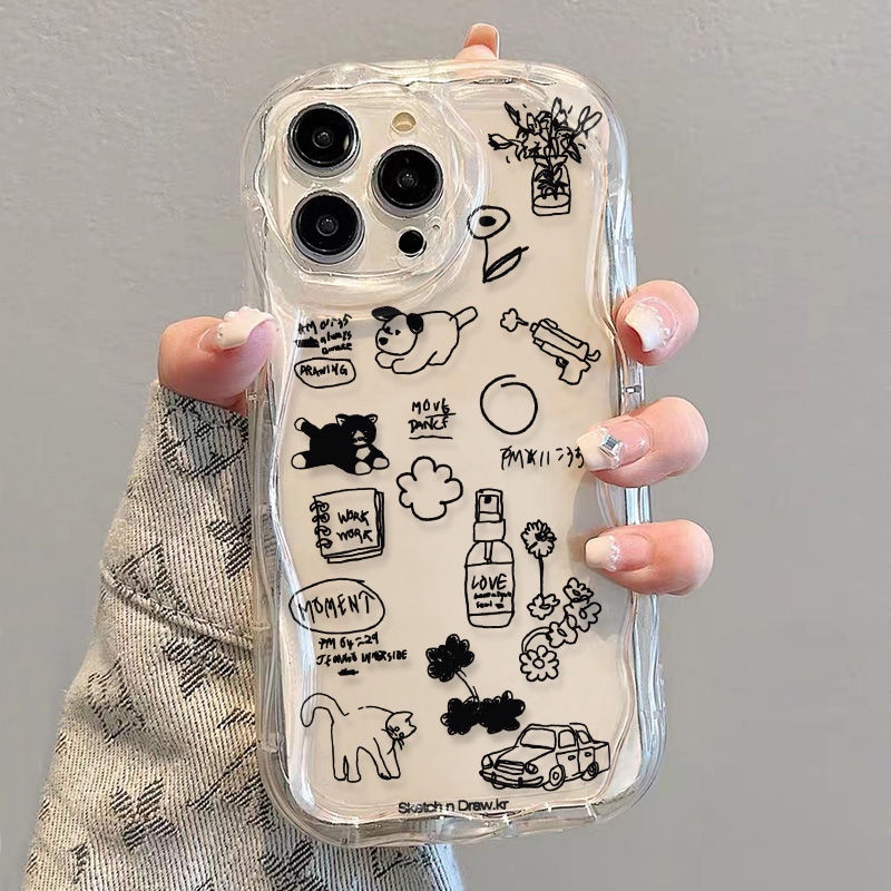 ✅Ốp Điện Thoại Mềm Trong Suốt Chống Sốc In Họa Tiết Hoạt Hình Cho iPhone14 / 13promax 12 / 11 7 / 8p xsxr 7VL2