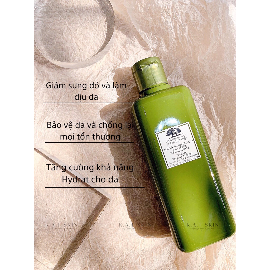 Toner Nấm Origins Mega-Mushroom Relief Soothing Treatment Lotion Cho Da Nhạy Cảm 30ml 200ml