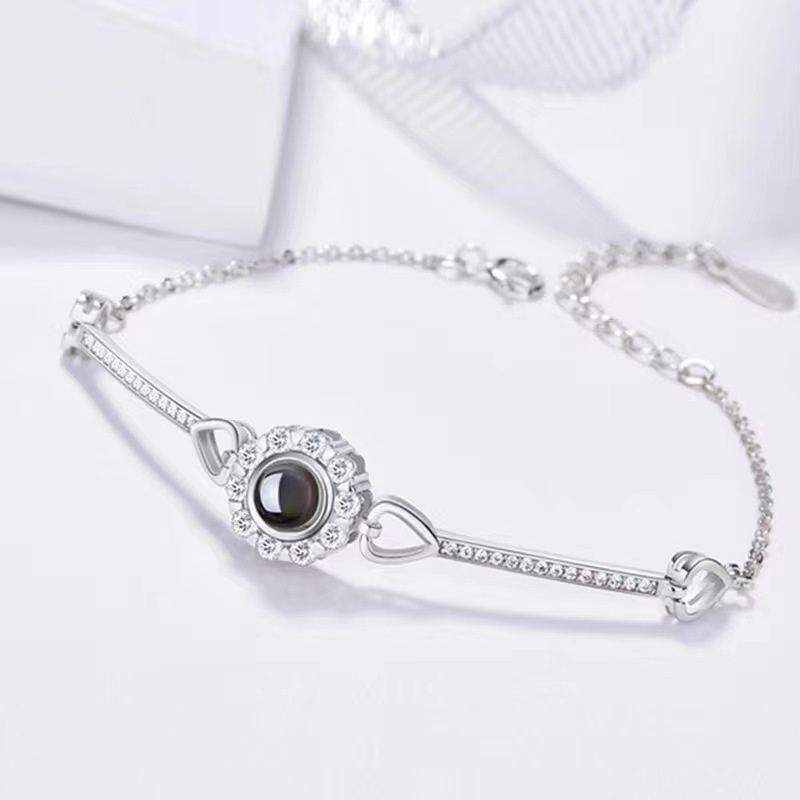 Vòng Đeo Tay Máy Chiếu Ảnh Ghi Nhớ Tùy Chỉnh Chụp Ảnh Hoặc Vòng Tay Có Thể Điều Chỉnh Làm Quà Sinh Nhật
