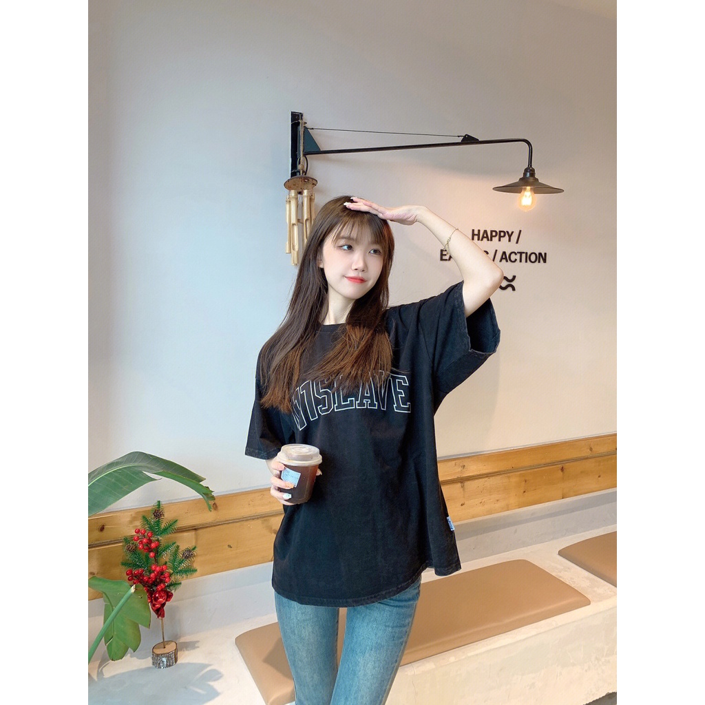 NRVP Áo Thun 100% Cotton Tay Ngắn Dáng Suông In Họa Tiết Hoạt Hình Phong Cách Hàn Quốc Cho Nữ