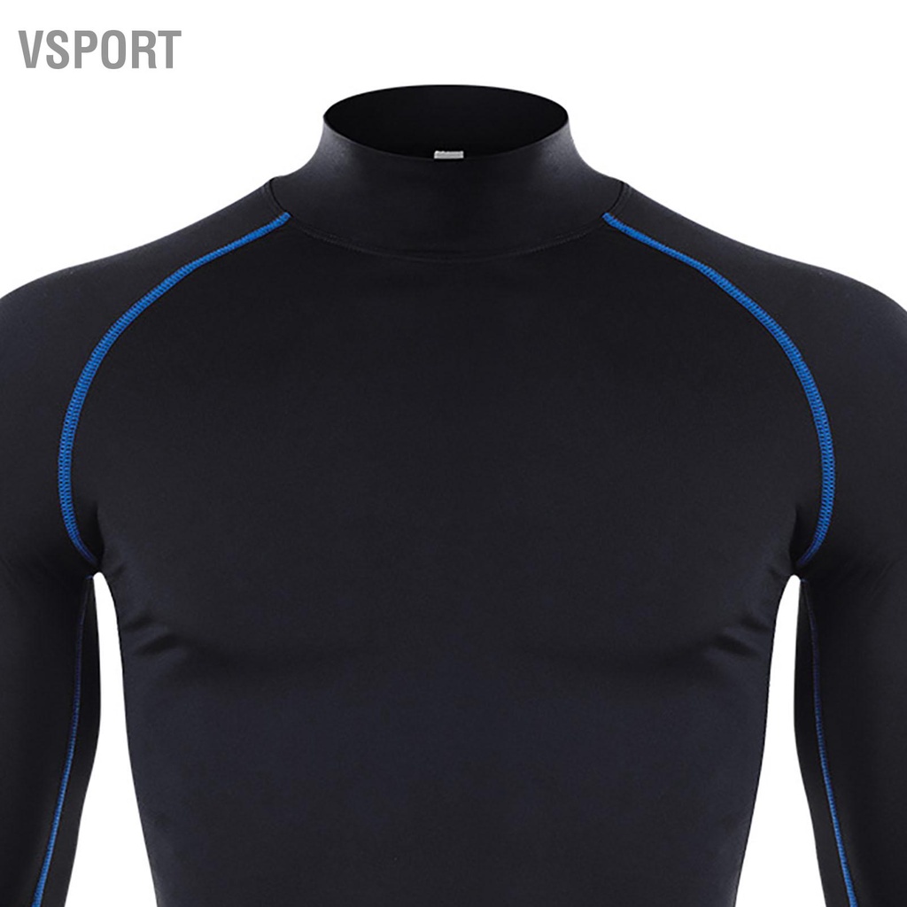Men's High Elastic Compression Shirts Long Sleeves Sports Top for Athletic Workout Shirt