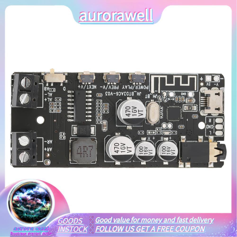 Aurorawell DIY Receiver Module Power Amplifier Board AB/D Selectable for Music Player