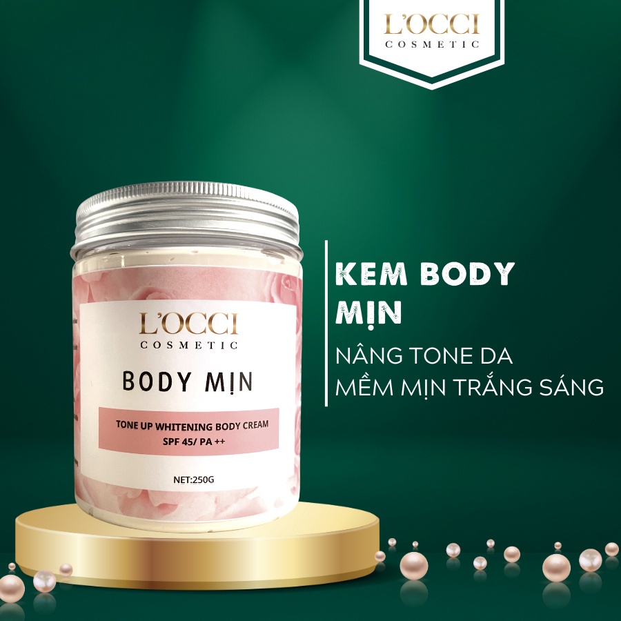 Kem Body Mịn Dưỡng Ẩm Toàn Thân Làm Trắng Sáng Da L'OCCI COSMETIC 250g