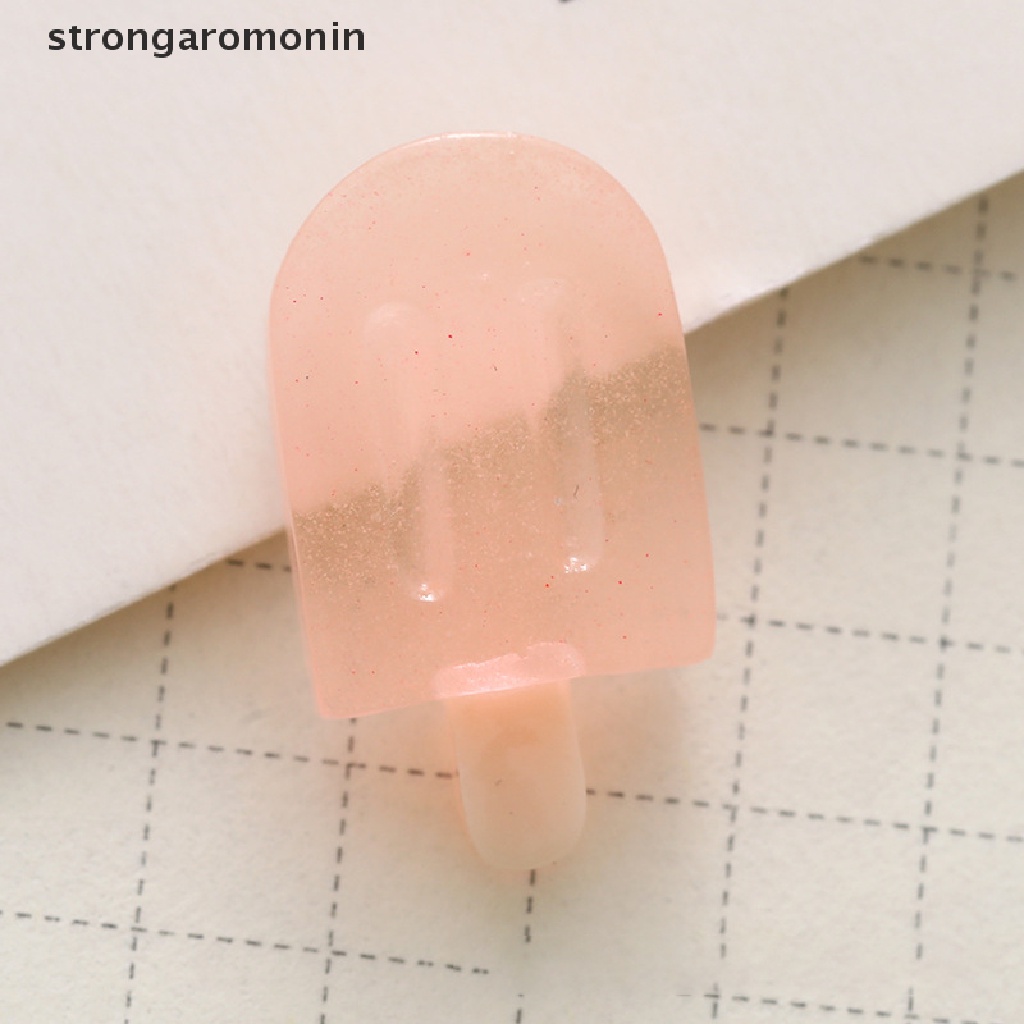 ST  5Pcs Miniature Luminous Ice Cream Cute Resin Ornament Car Decoration Accessories ST