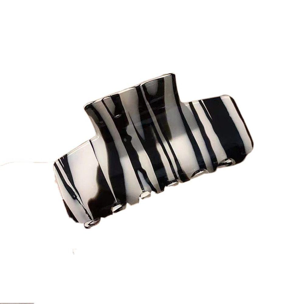 Kẹp Tóc Đuôi Ngựa Hình Vuông In Mực Dễ Thương Thanh Lịch Cho Nữ