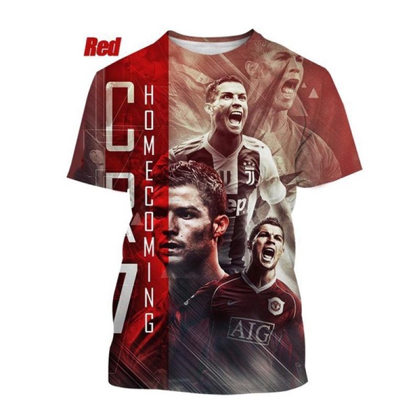 Áo Thun In Hình Ngôi Sao Bóng Đá cristiano ronaldo 3d Thời Trang Mùa Hè 2023 Cho Nam
