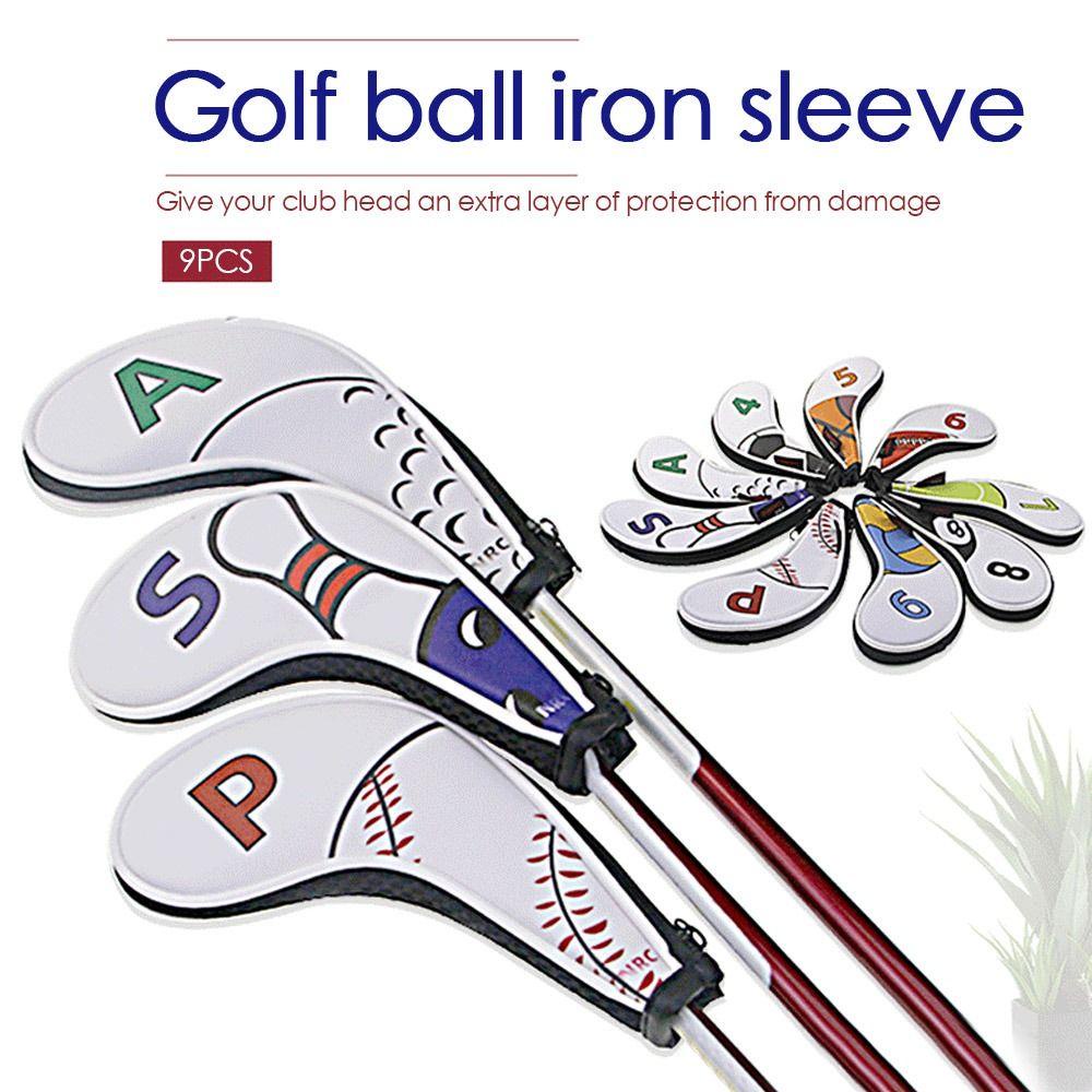 Set 9 Vỏ Bọc Đầu Gậy Đánh Golf Bằng PU Siêu Bền