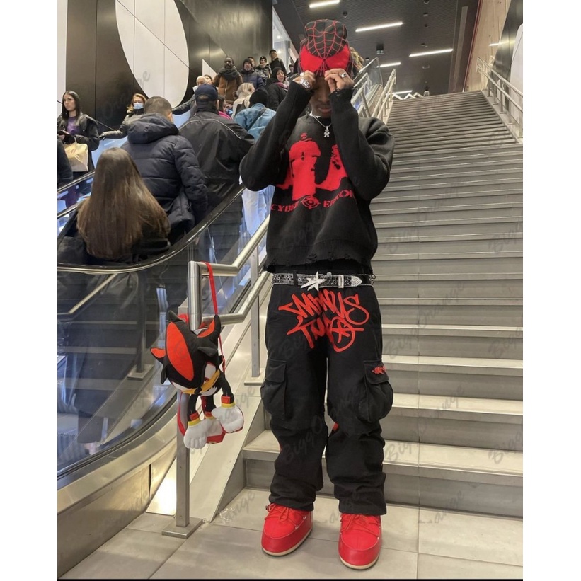 Quần Jogger Màu Đen Dáng Rộng Phong Cách Hip Hop Đường Phố Y2K Thời Trang 2023 Dành Cho Nam