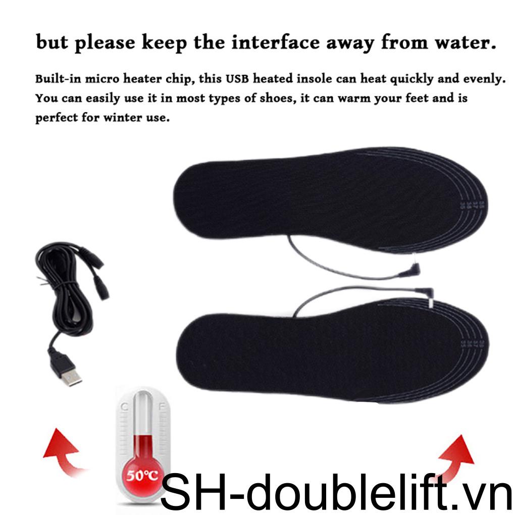 Đế Lót Giày Giữ Ấm Bằng Điện Cổng USB Tiện Lợi
