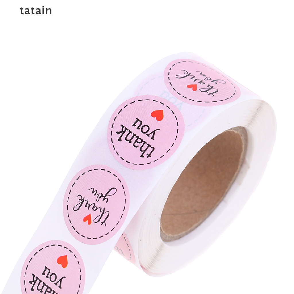 Set 500 Sticker 1 inch In Chữ Thank You Dán Trang Trí Tiệc