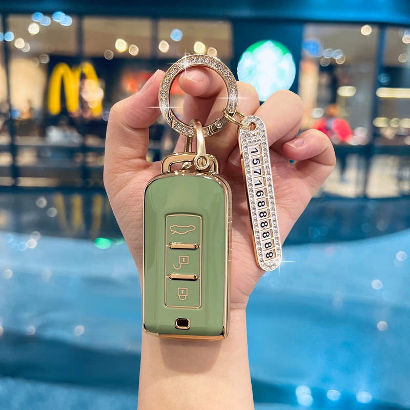 Ốp Chìa Khóa Điều Khiển Từ Xa Cho Mitsubishi Xpander Outlander 3 ASX Colt Lancer Grandis Pajero Sport Eclipse Cross Montero Xpander