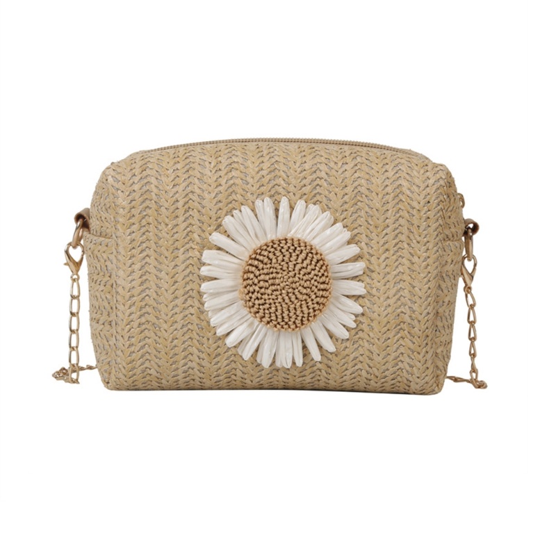 Túi Cói Đeo Chéo Đựng Điện Thoại Thời Trang Cho Nữ