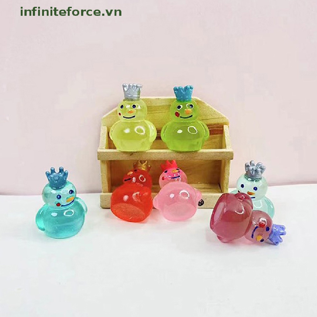 Mô Hình Vua Tuyết Nhỏ Trong Suốt Nhiều Màu Trang Trí Cho Nhà Búp Bê